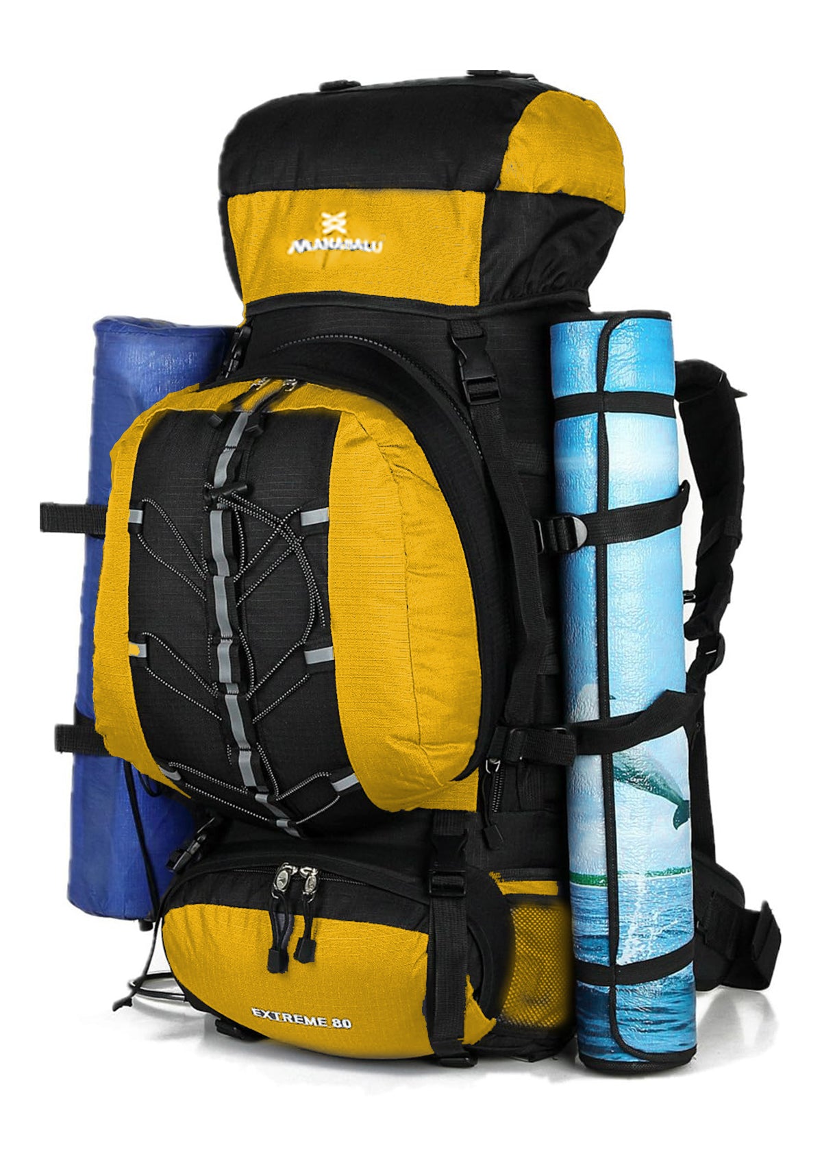 Manasalu Extreme 70L+10L 2 In 1 Waterproof Camping Backpack Set FX-8854-2