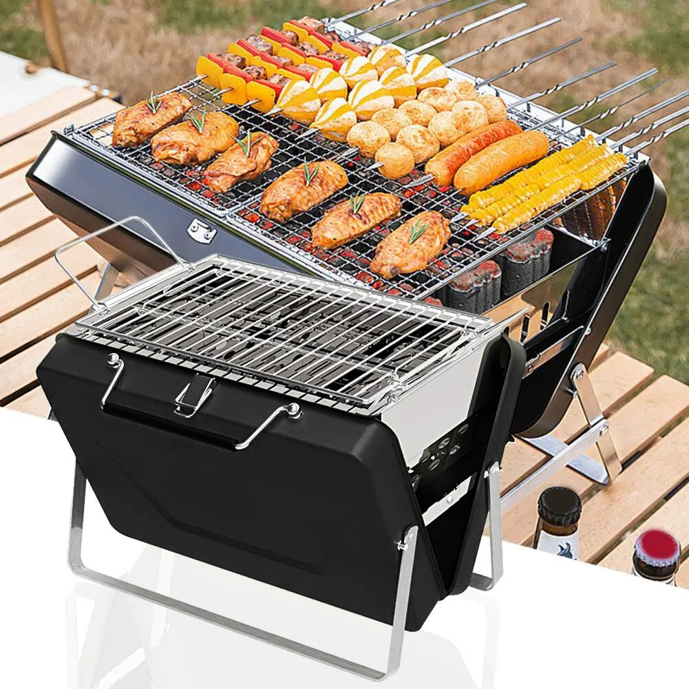 LMA 28x20x22cm Portable Folding Charcoal Braai Grill and Carry Case FX-9206