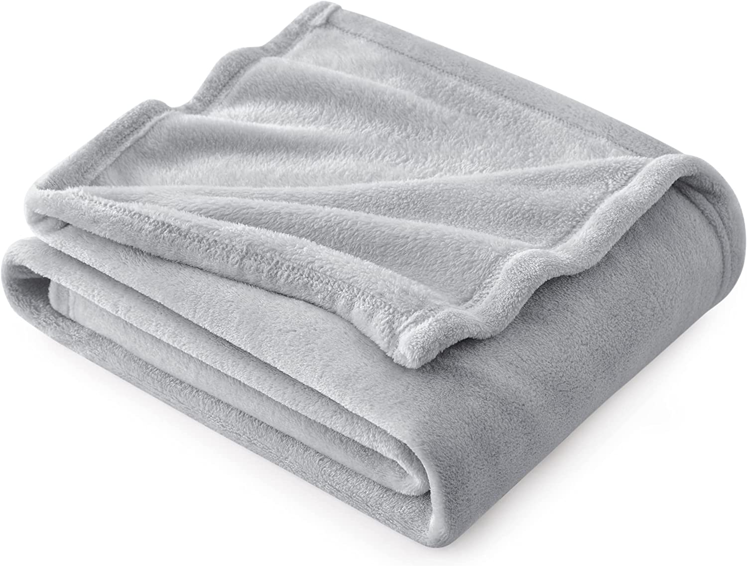 Plain Polyester Fleece Blanket with Suede Texture - 200cm x 140cm