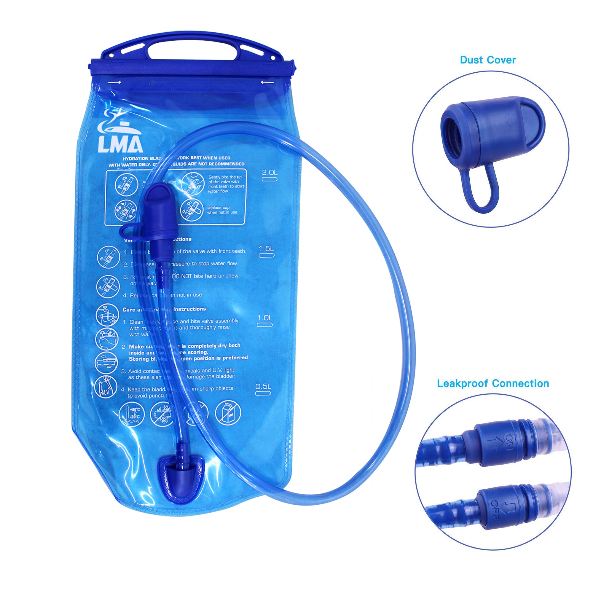 LMA 2 Litre Hydration Bladder with Leak Proof Drinking Tube