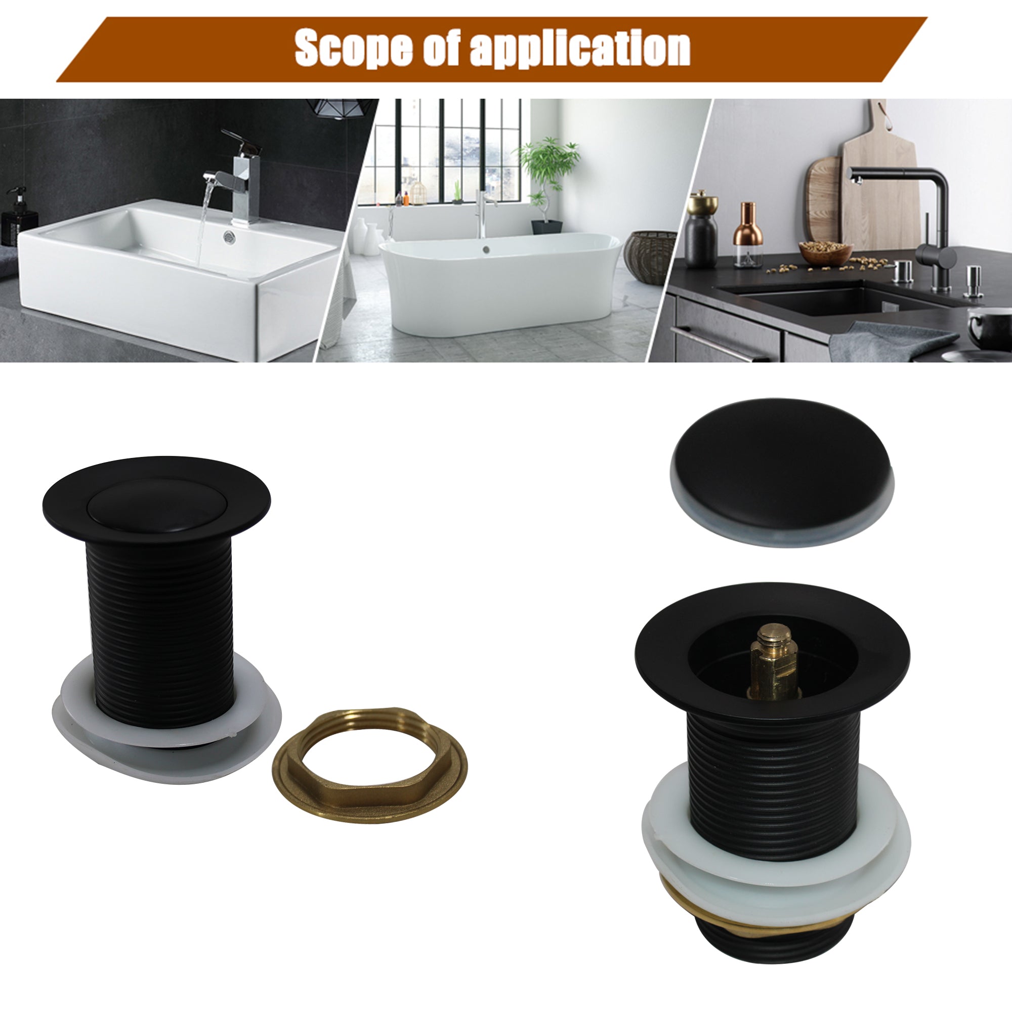 LMA Sanitaryware Unslotted Pop-Up Waste Plug