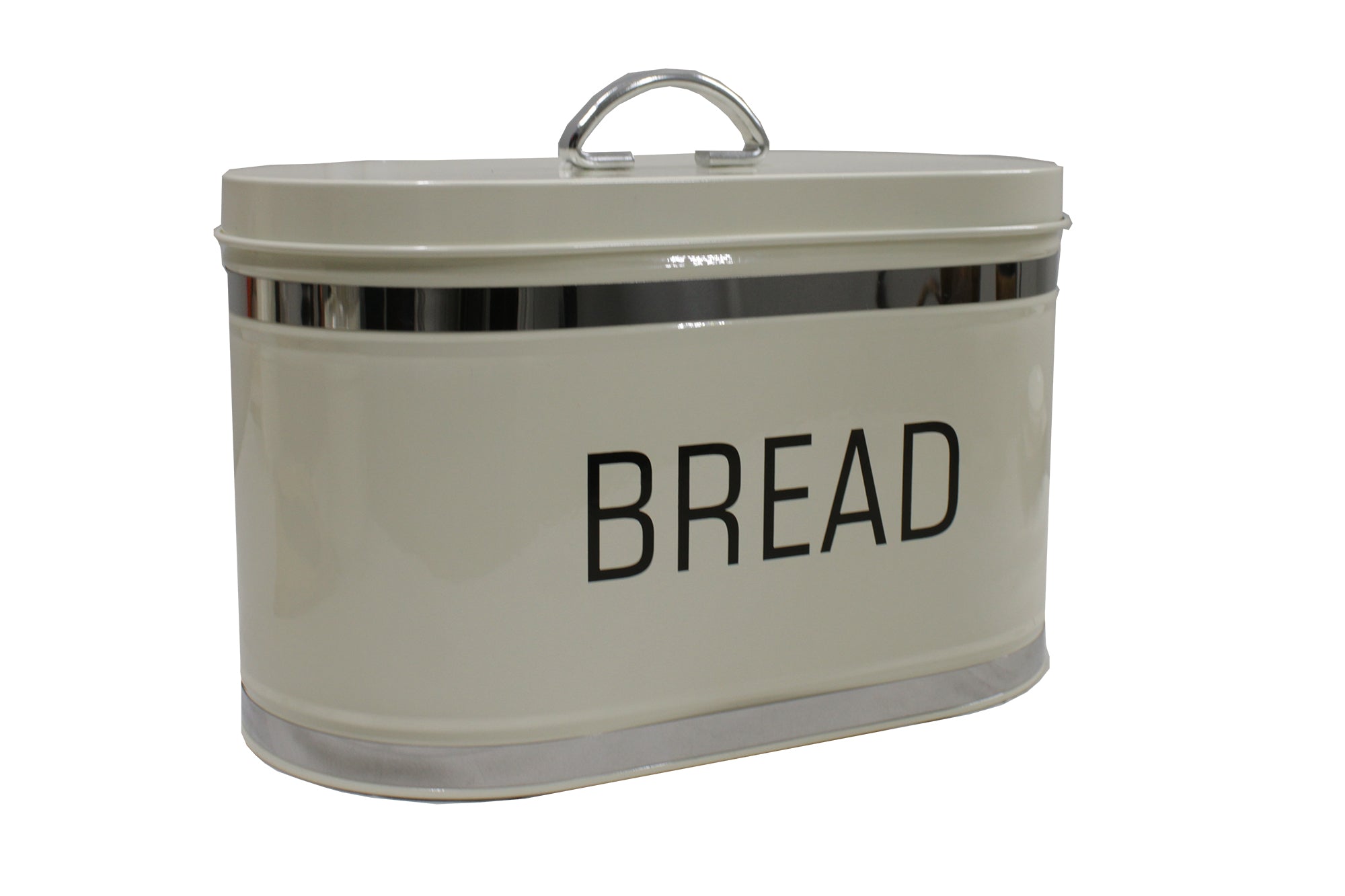 Glossy Oval Double Loaf Bread Bin, 6 Piece Matching Canister and Spoon Set