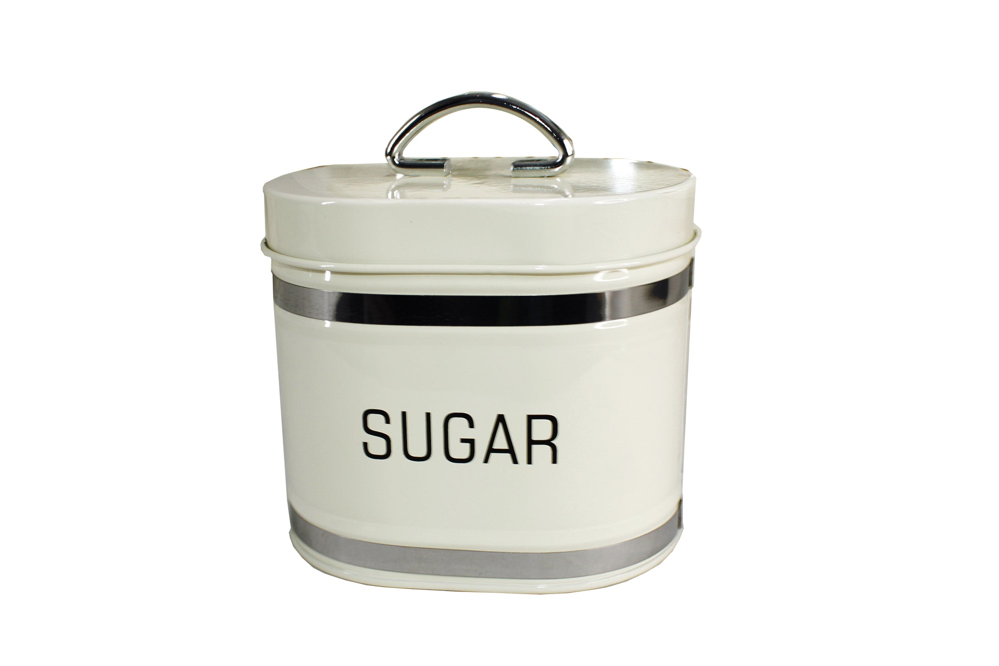 Glossy Oval Double Loaf Bread Bin, 6 Piece Matching Canister and Spoon Set