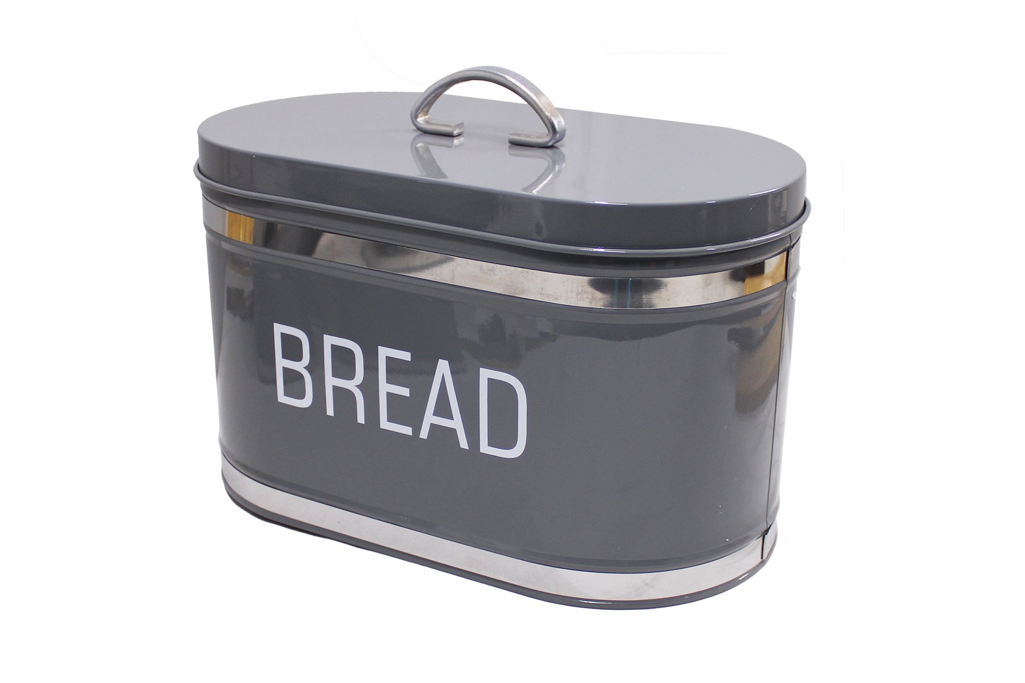 Glossy Oval Double Loaf Bread Bin, 6 Piece Matching Canister and Spoon Set