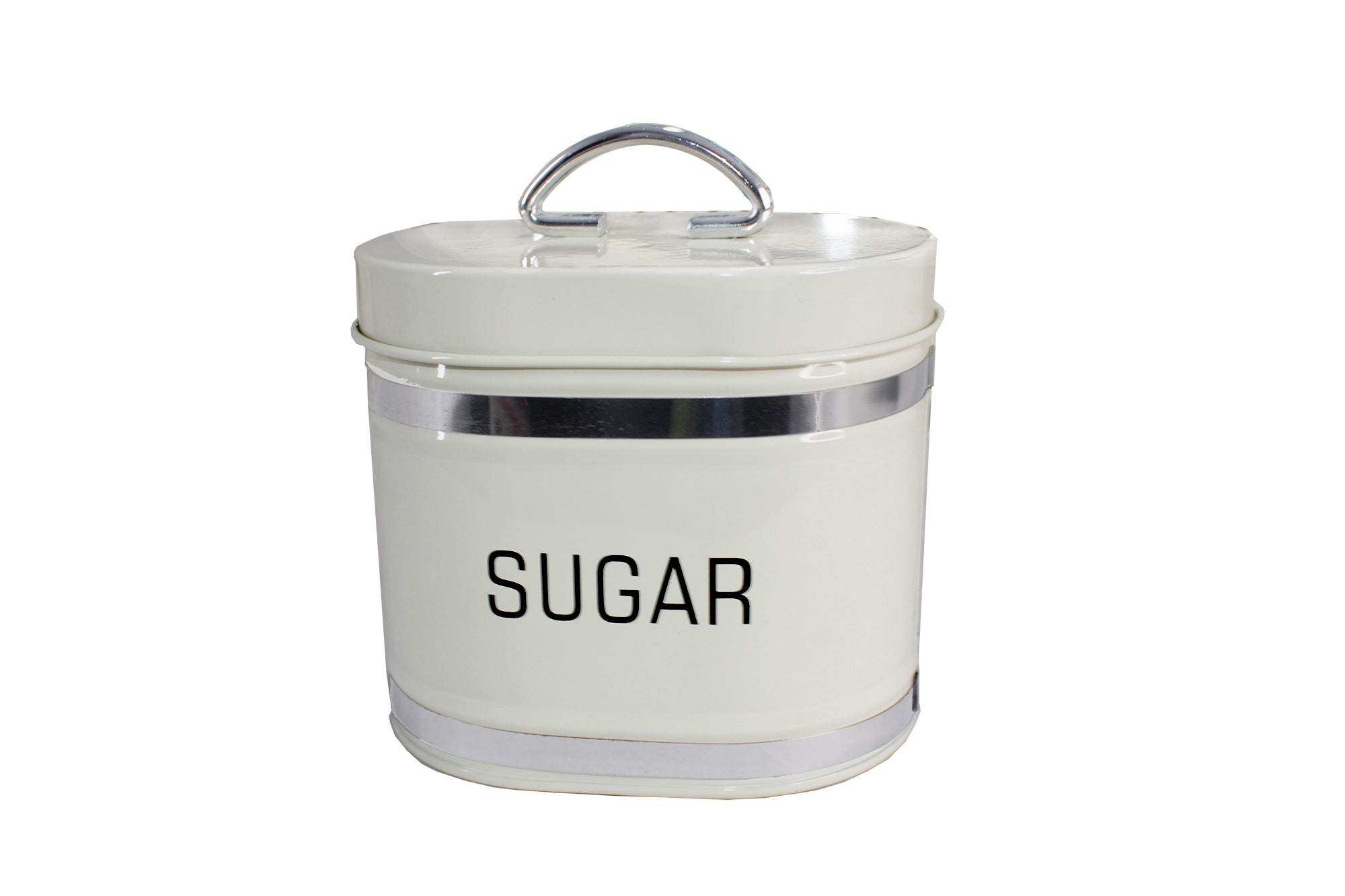 Glossy Oval Double Loaf Bread Bin, 6 Piece Matching Canister and Spoon Set