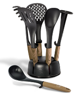 Berlinger Haus 7-Piece Kitchen Tool Set - Ebony Maple Collection