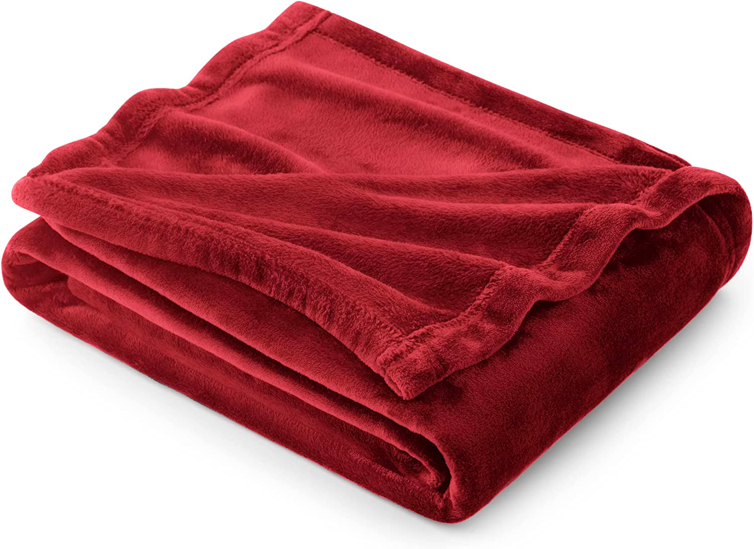 Plain Polyester Fleece Blanket with Suede Texture - 200cm x 140cm