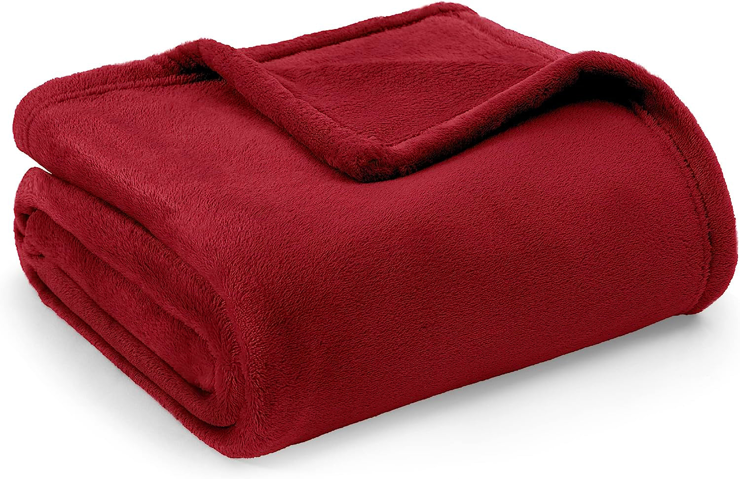 Plain Polyester Fleece Blanket with Suede Texture - 200cm x 140cm