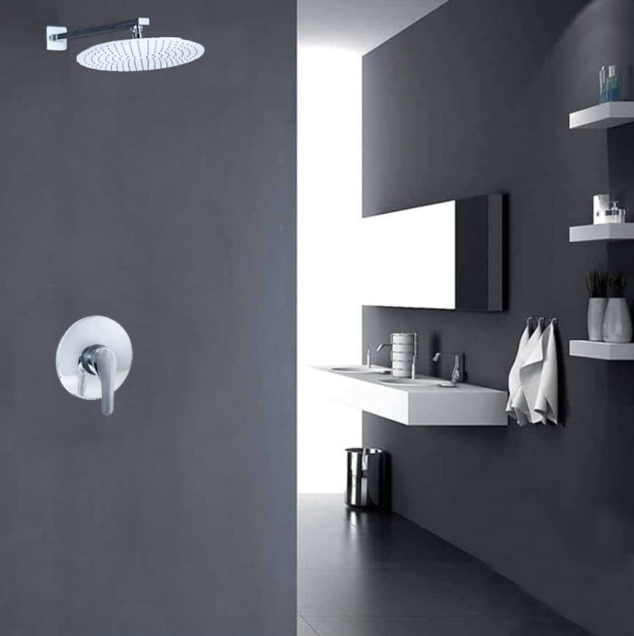 Single Lever Tapered Edge Round Shower & Bath Mixer