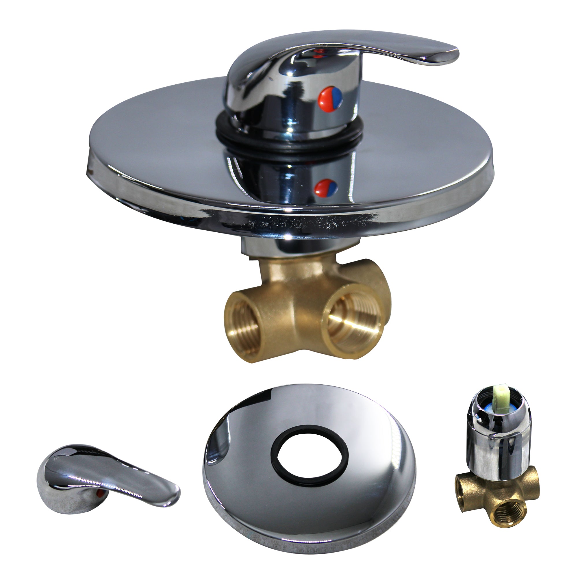 Single Lever Tapered Edge Round Shower & Bath Mixer