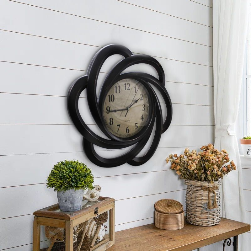 LMA Rustic Vintage Silent Quartz Wall Clock - Sunsweep 51cm