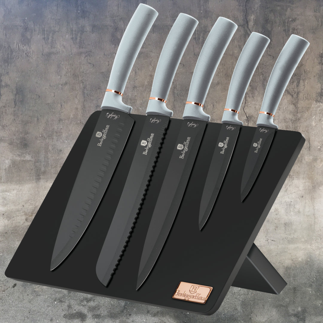 Berlinger Haus 6 Pcs Knife Set with Magnetic Stand - Moonlight Collection