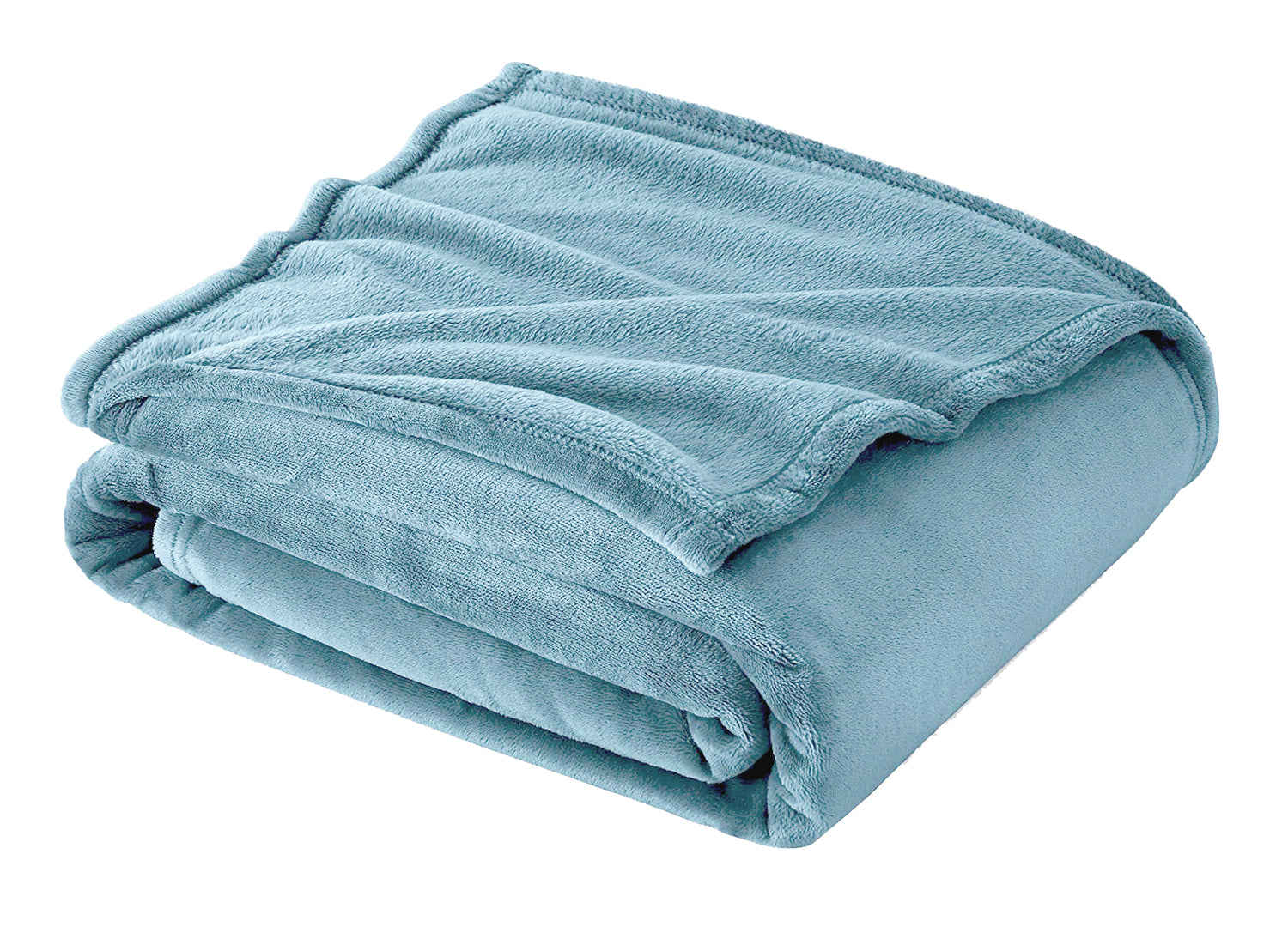 Plain Polyester Fleece Blanket with Suede Texture - 200cm x 140cm