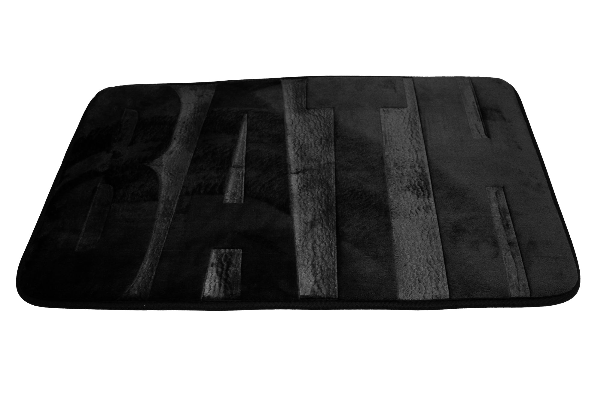 75x45cm Plush Embossed Memory Foam Bathroom Mat - Bath