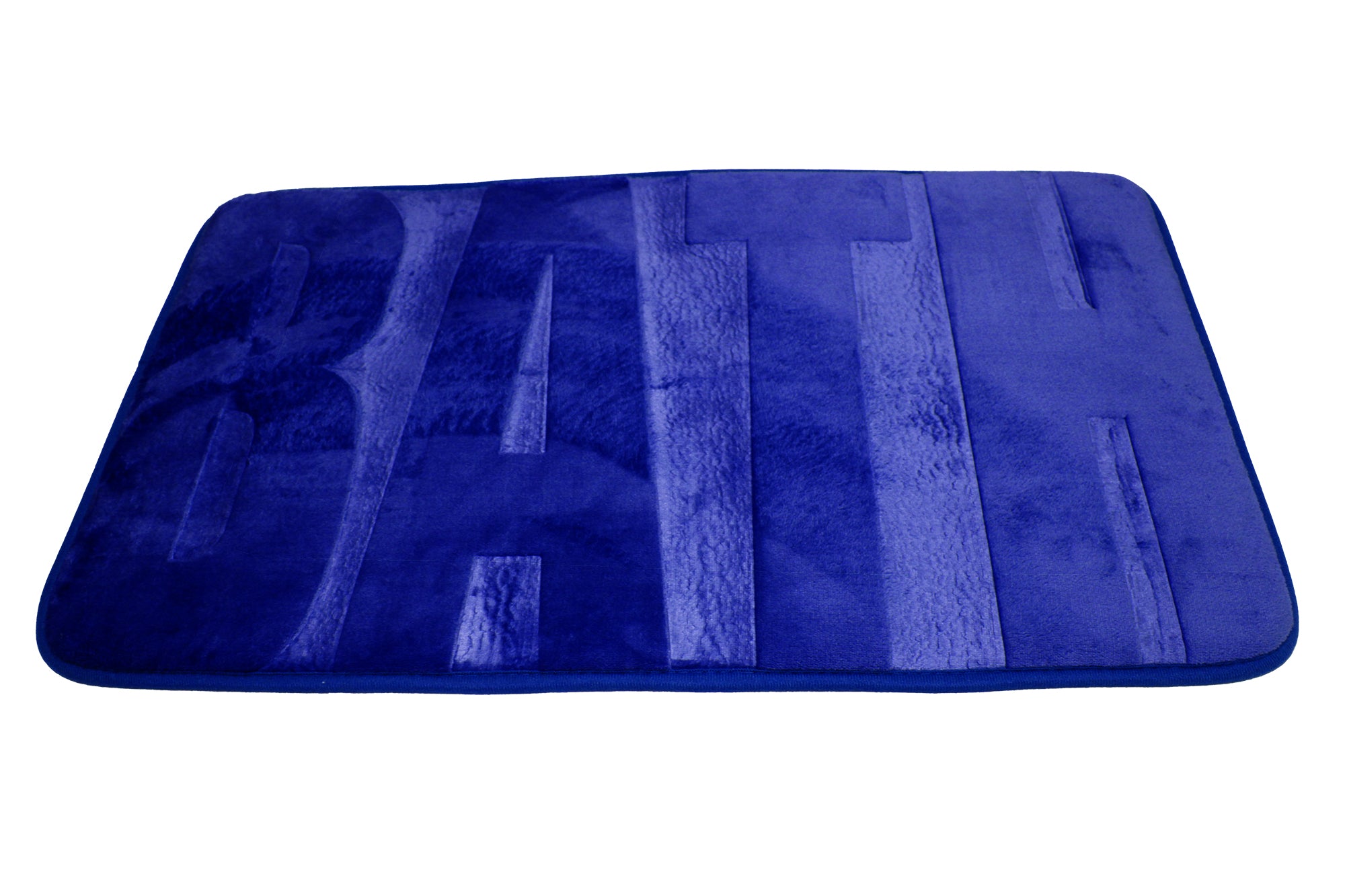 75x45cm Plush Embossed Memory Foam Bathroom Mat - Bath