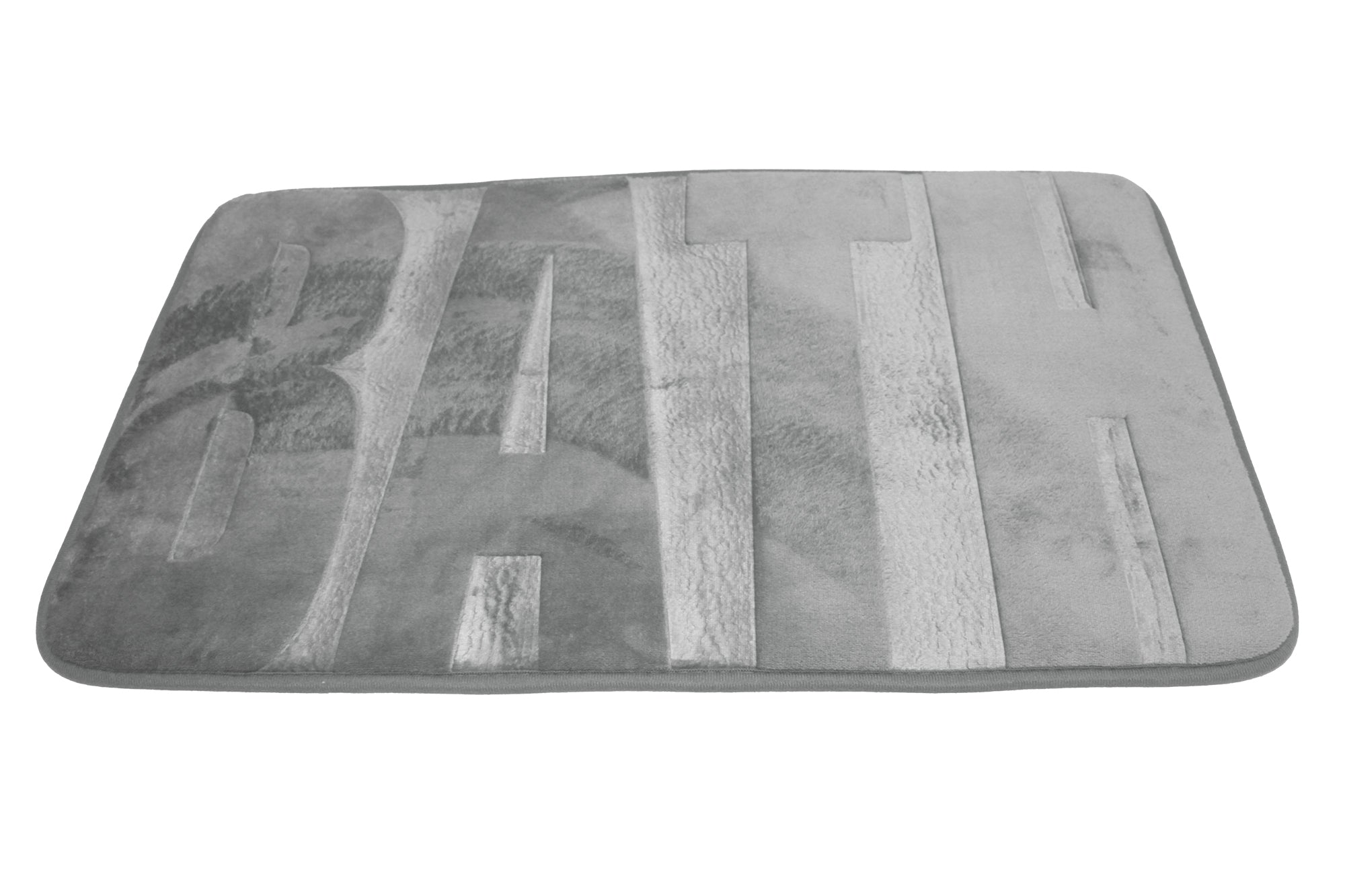 75x45cm Plush Embossed Memory Foam Bathroom Mat - Bath