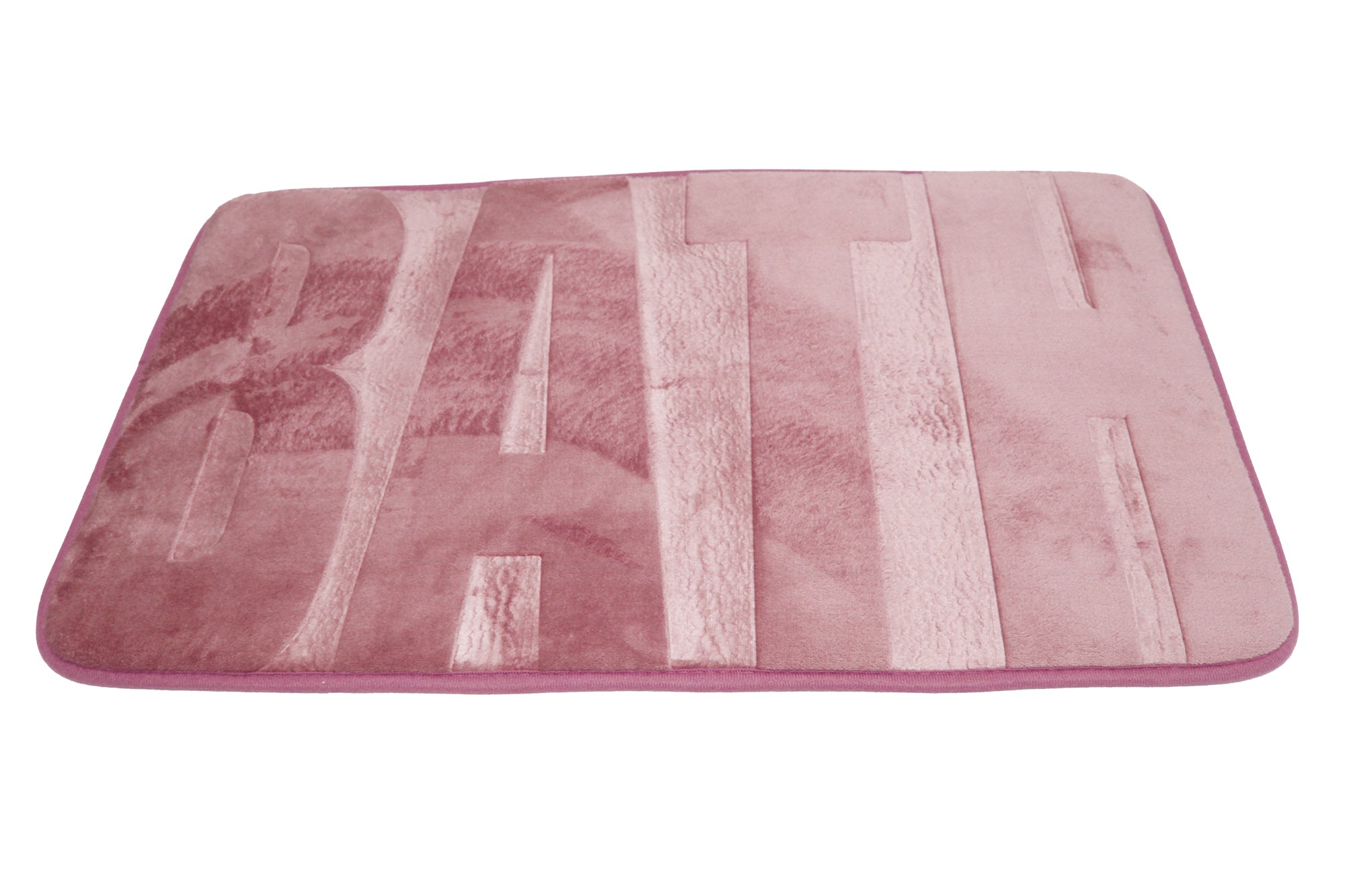 75x45cm Plush Embossed Memory Foam Bathroom Mat - Bath
