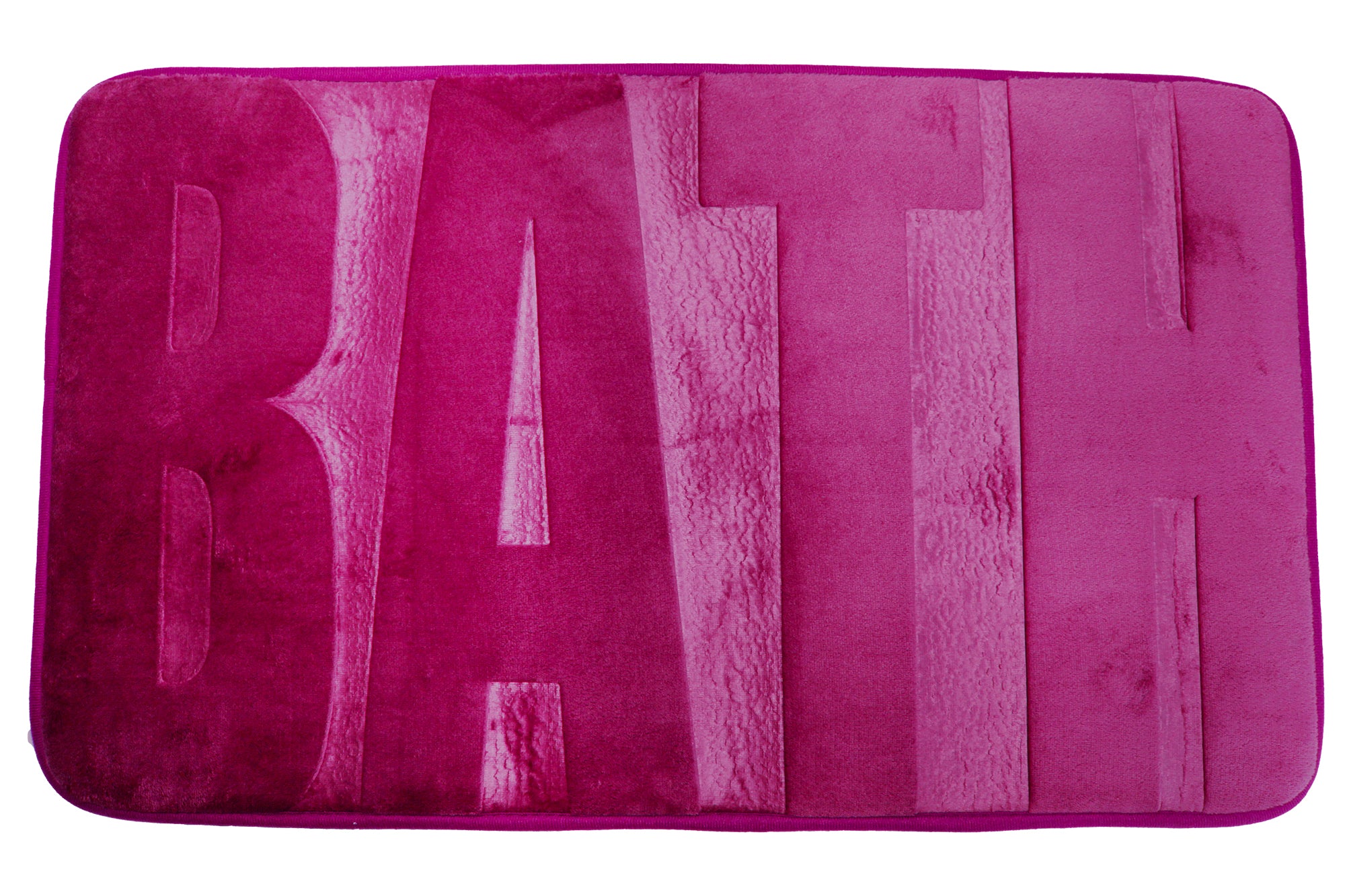 75x45cm Plush Embossed Memory Foam Bathroom Mat - Bath