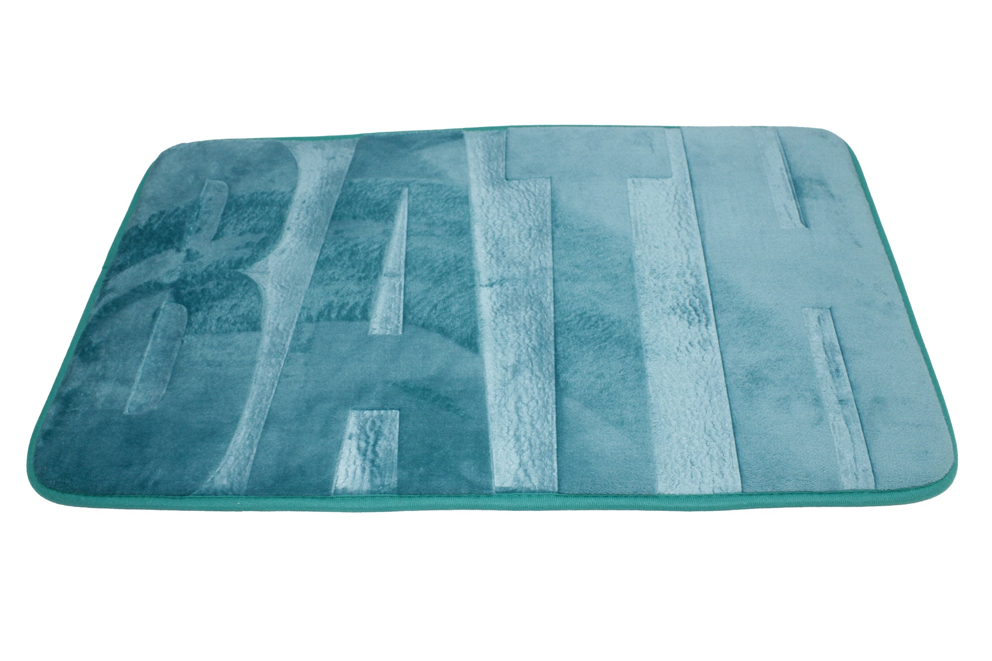 75x45cm Plush Embossed Memory Foam Bathroom Mat - Bath