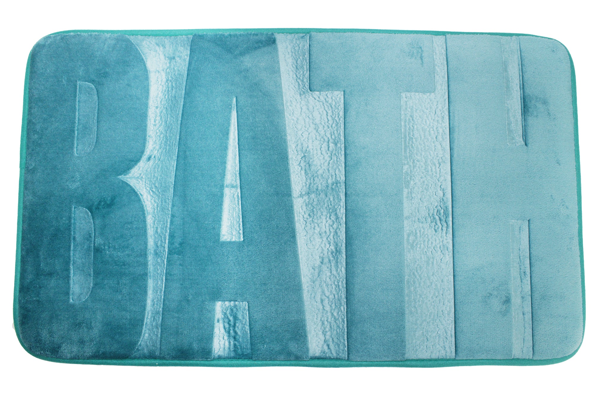 75x45cm Plush Embossed Memory Foam Bathroom Mat - Bath