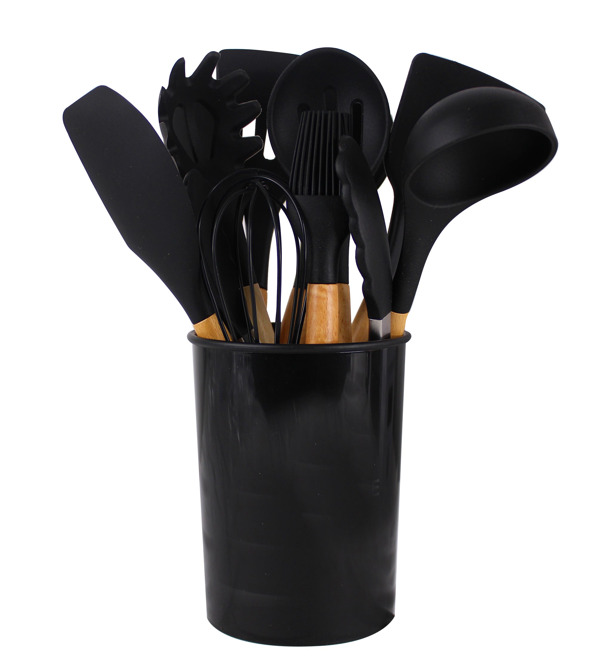 12 Piece Non-Stick Silicon & Wooden Handle Kitchen Utensil Set