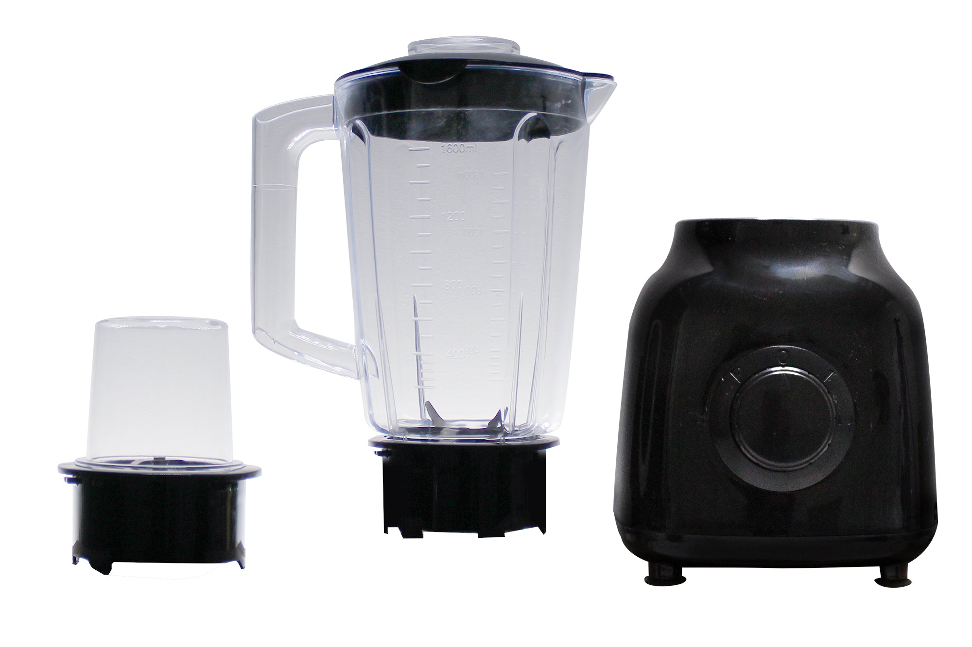 600 Watt 1.6L Jug Blender with 200ml Tri-Blade Grinder Attachment