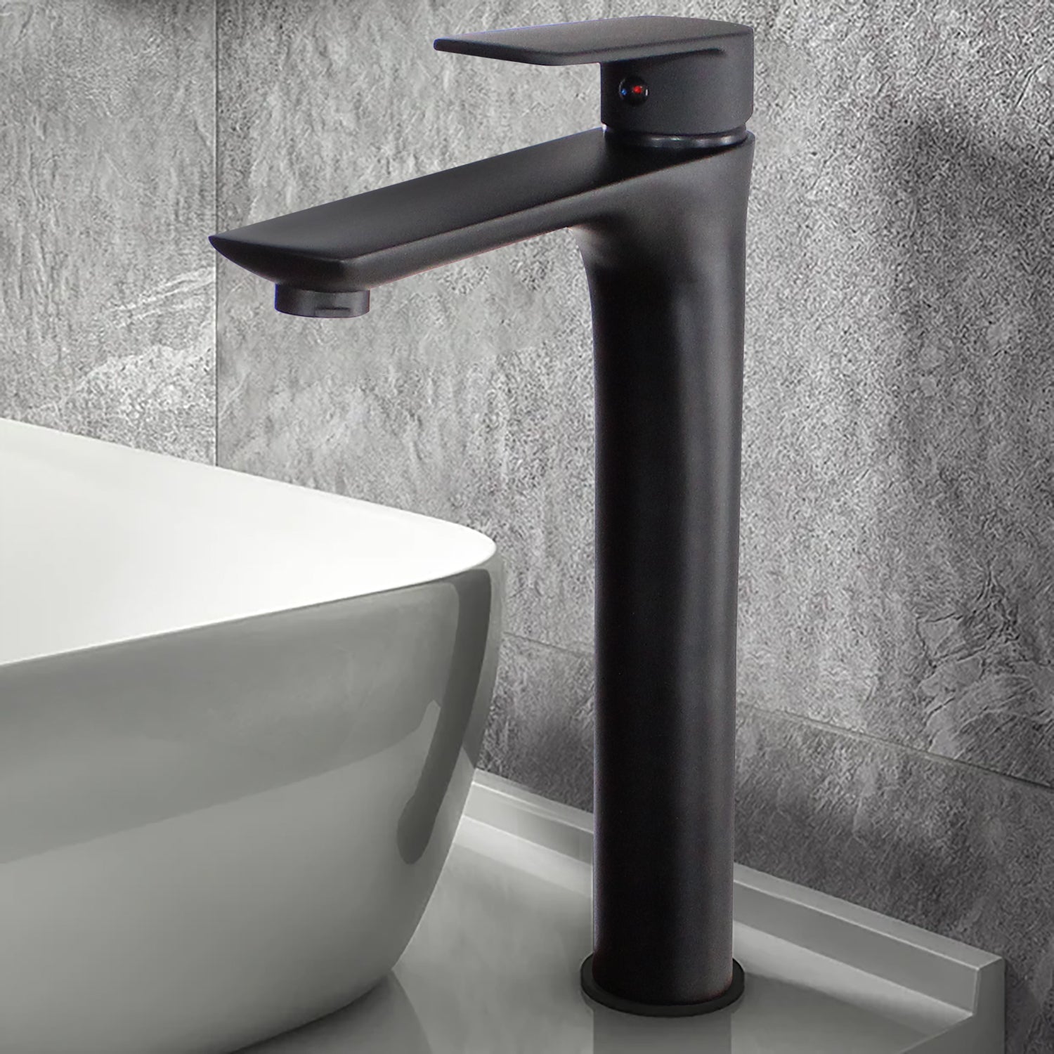 LMA 32cm High Rise Minimalist Hot & Cold Bathroom Basin Mixer