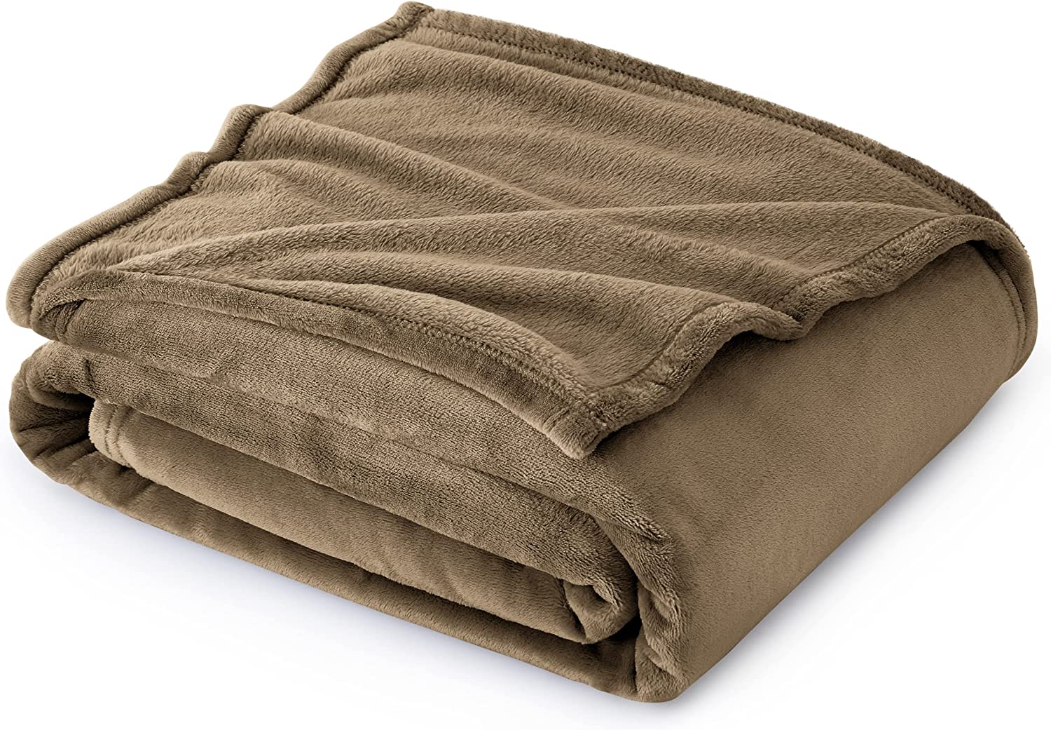 Plain Polyester Fleece Blanket with Suede Texture - 200cm x 140cm