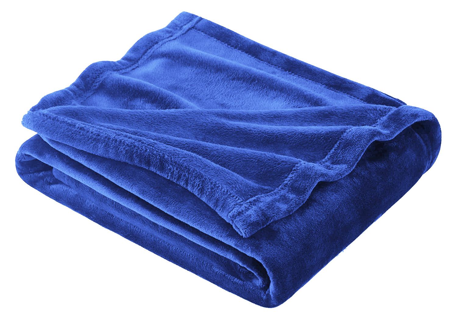 Plain Polyester Fleece Blanket with Suede Texture - 200cm x 140cm