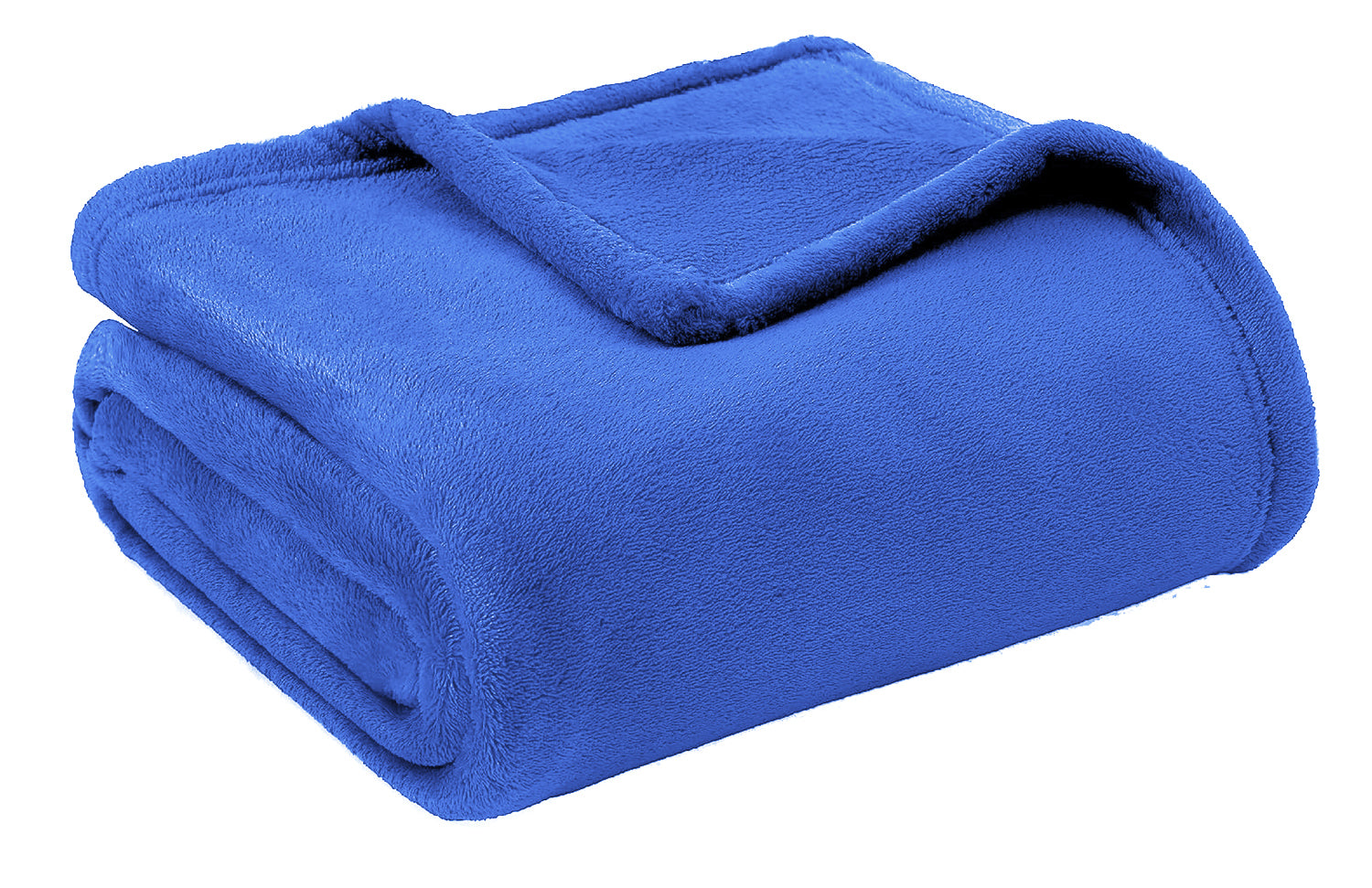Plain Polyester Fleece Blanket with Suede Texture - 200cm x 140cm