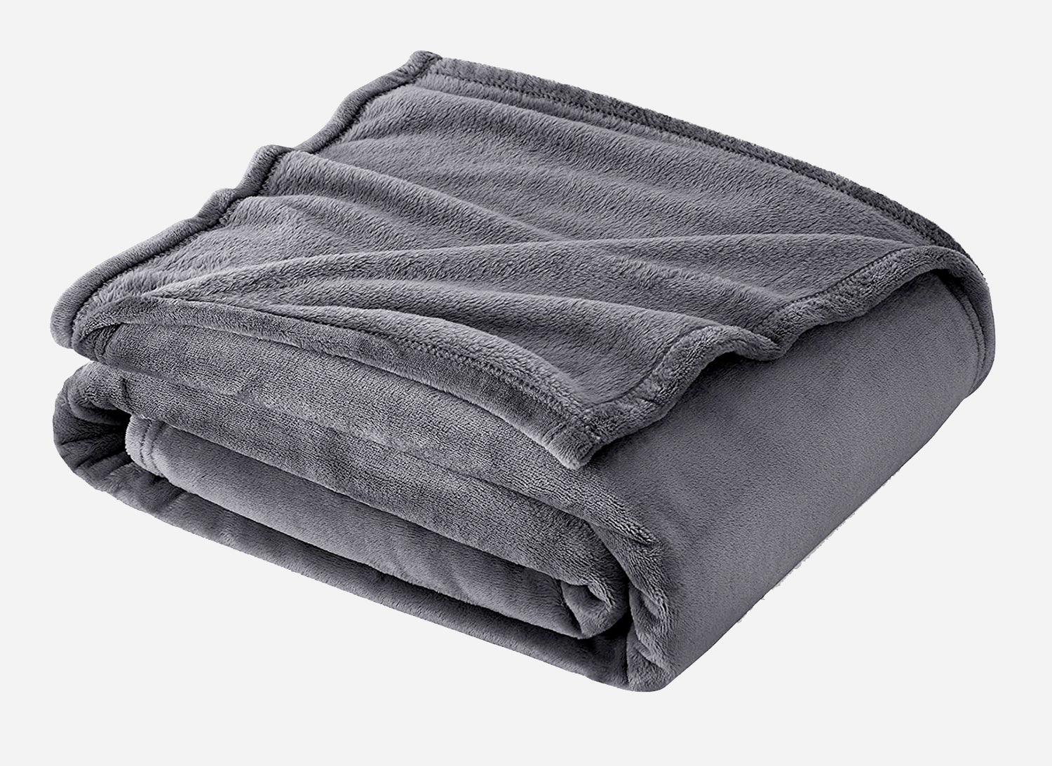 Plain Polyester Fleece Blanket with Suede Texture - 200cm x 140cm