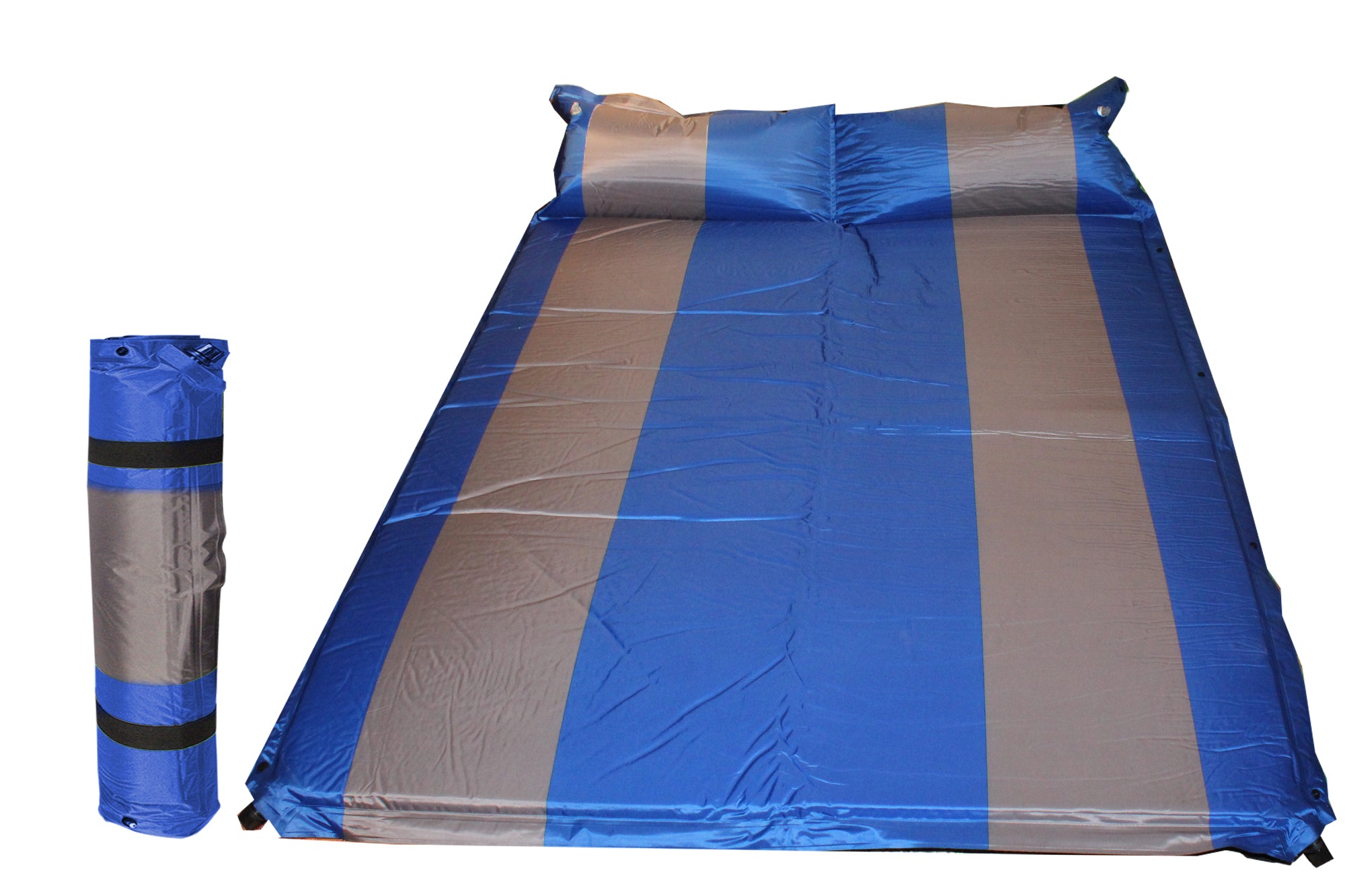 184x120cm Self-Inflate Waterproof Camping Mattress & Headrests - Double B/G