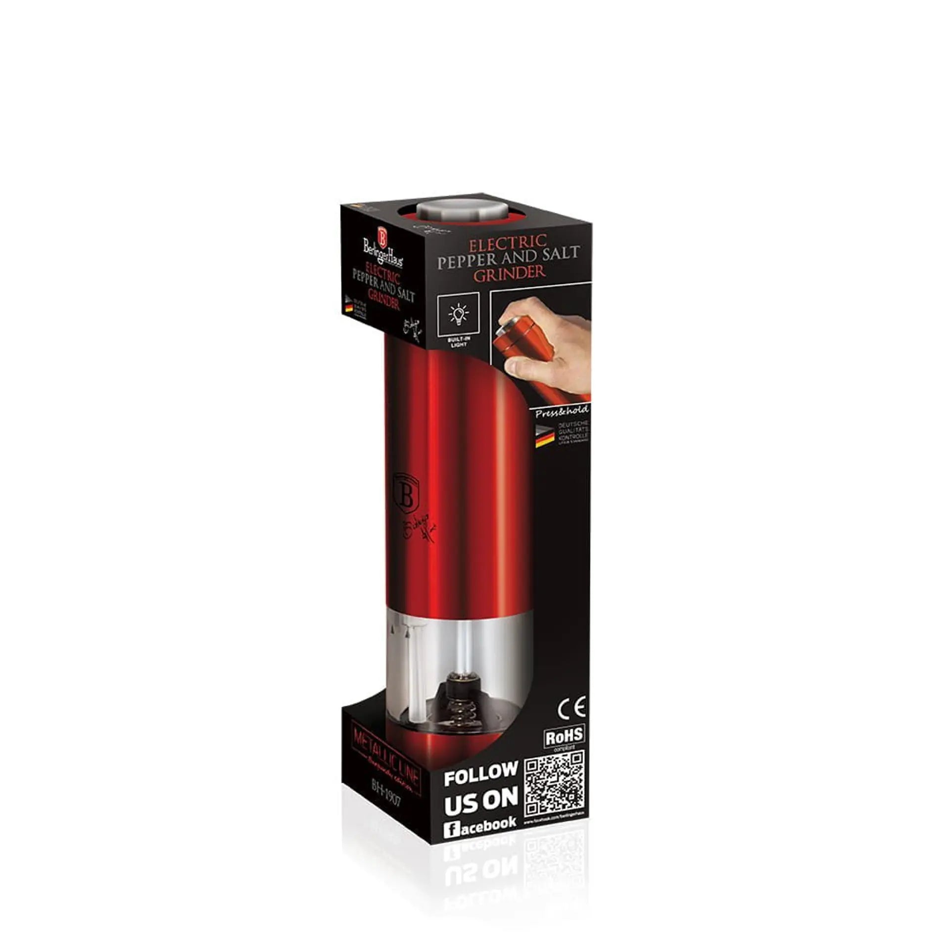 Berlinger Haus Electric pepper and salt mill - Burgundy Collection