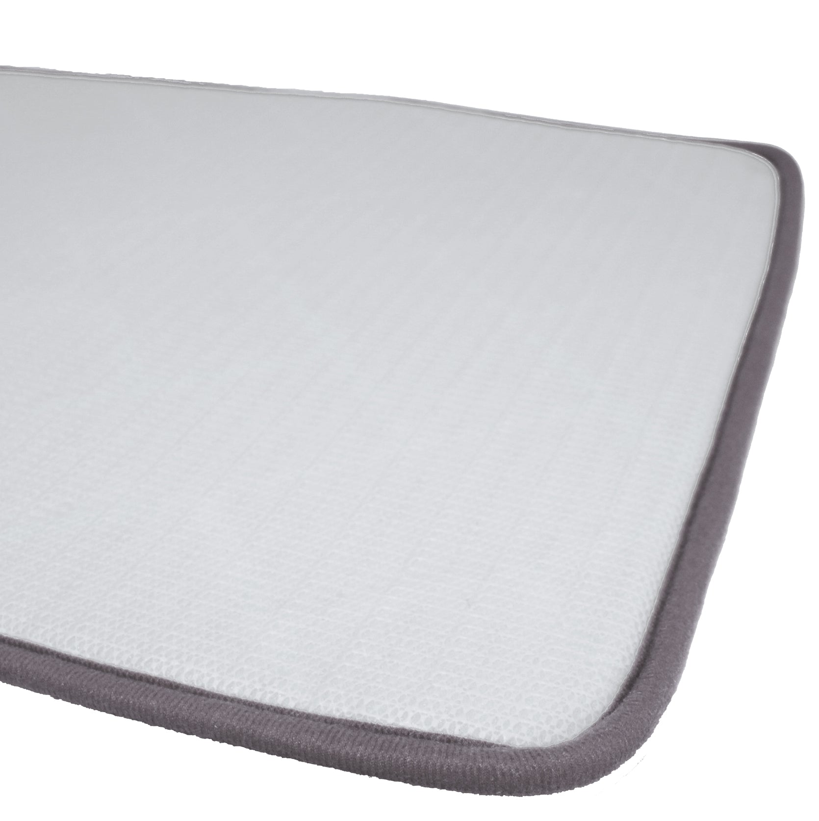 75x45cm Plush Herringbone Embossed Memory Foam Bathroom Mat