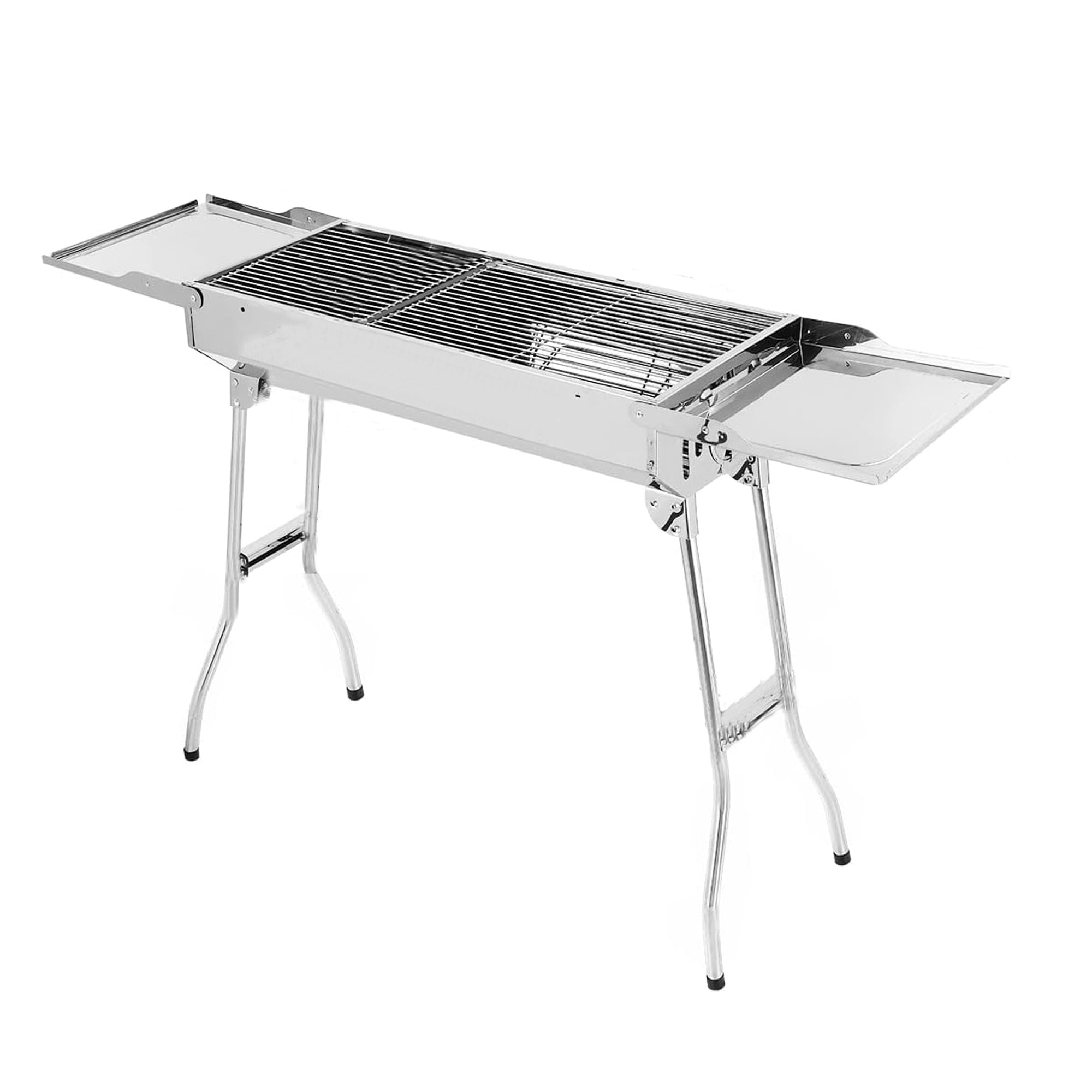 LMA 70x30x75cm Stainless Steel Folding Braai Stand with Seasoning Wings FX-1066