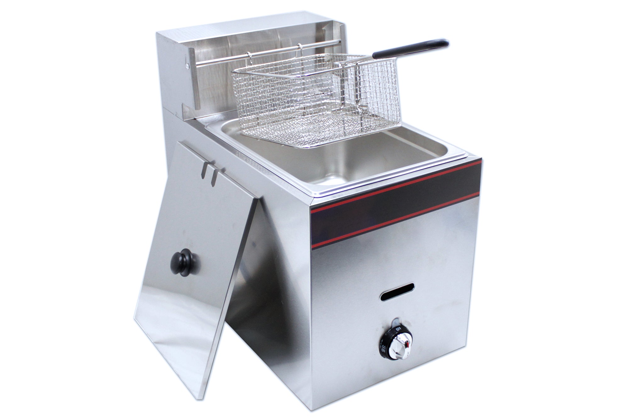 6 Liter Stainless Steel Commercial Grade Single Tank Gas Fryer