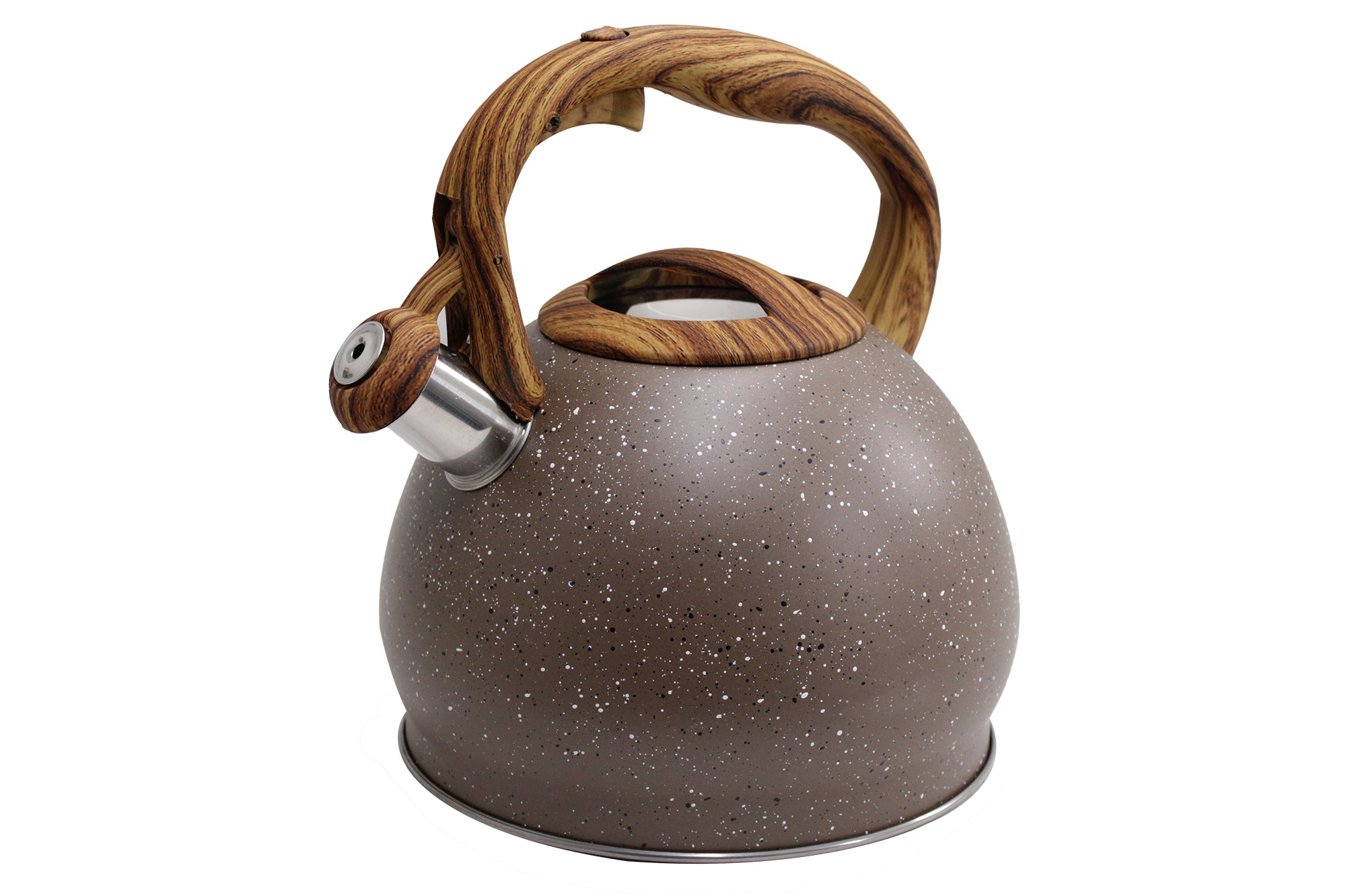 3 Liter Stove Top Whistling Kettle - Speckled S. Steel Finish