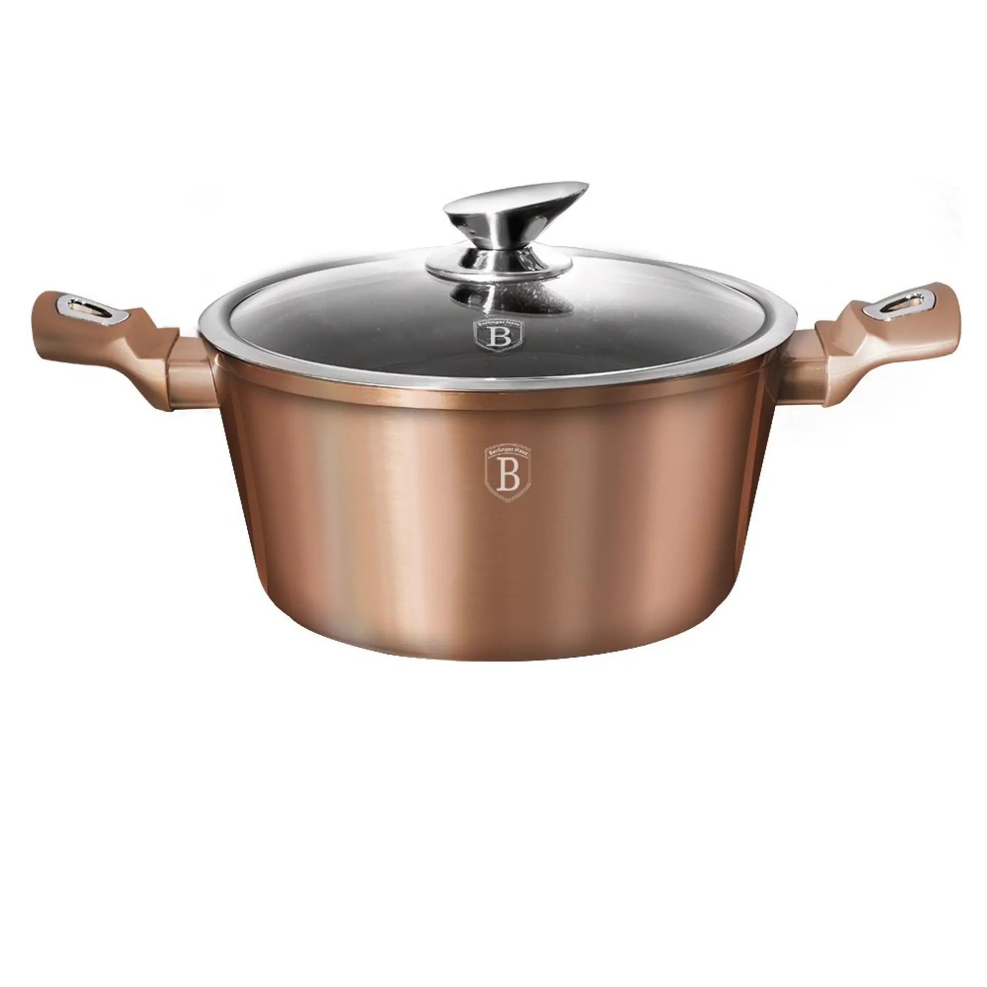 Berlinger Haus 20cm Granite Casserole Pot - Rose Gold Collection