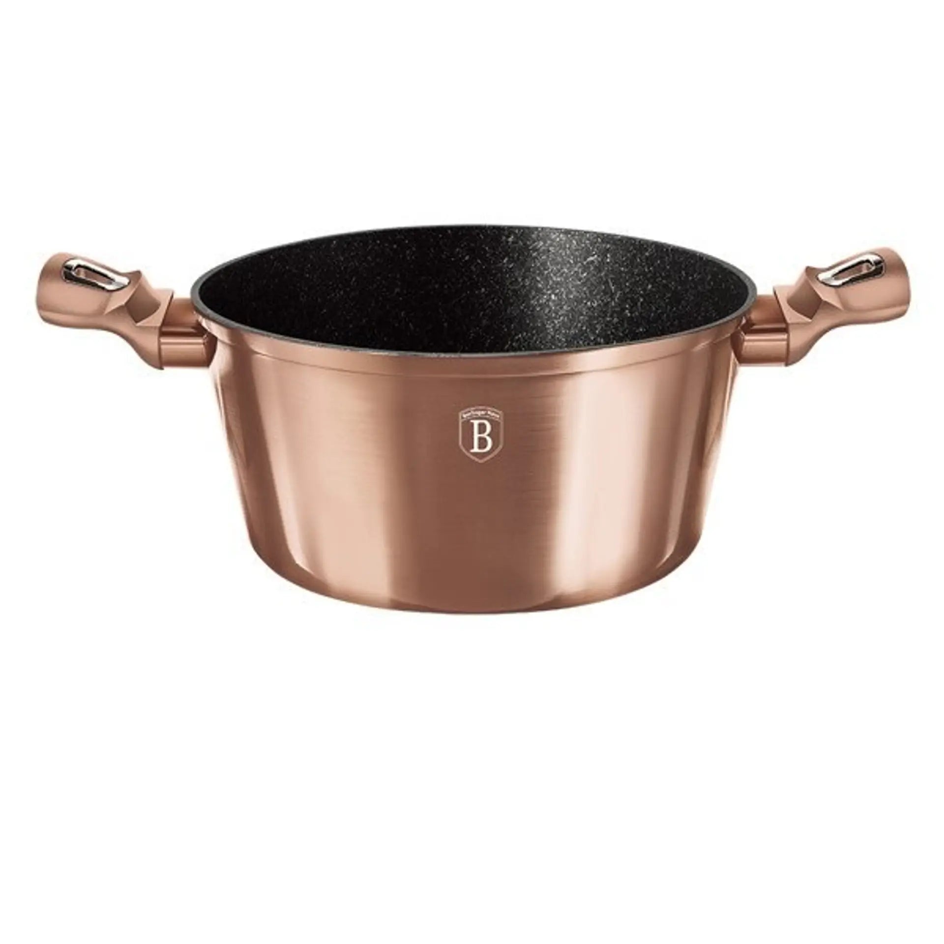 Berlinger Haus 24cm Granite Casserole Pot -Rose Gold Collection