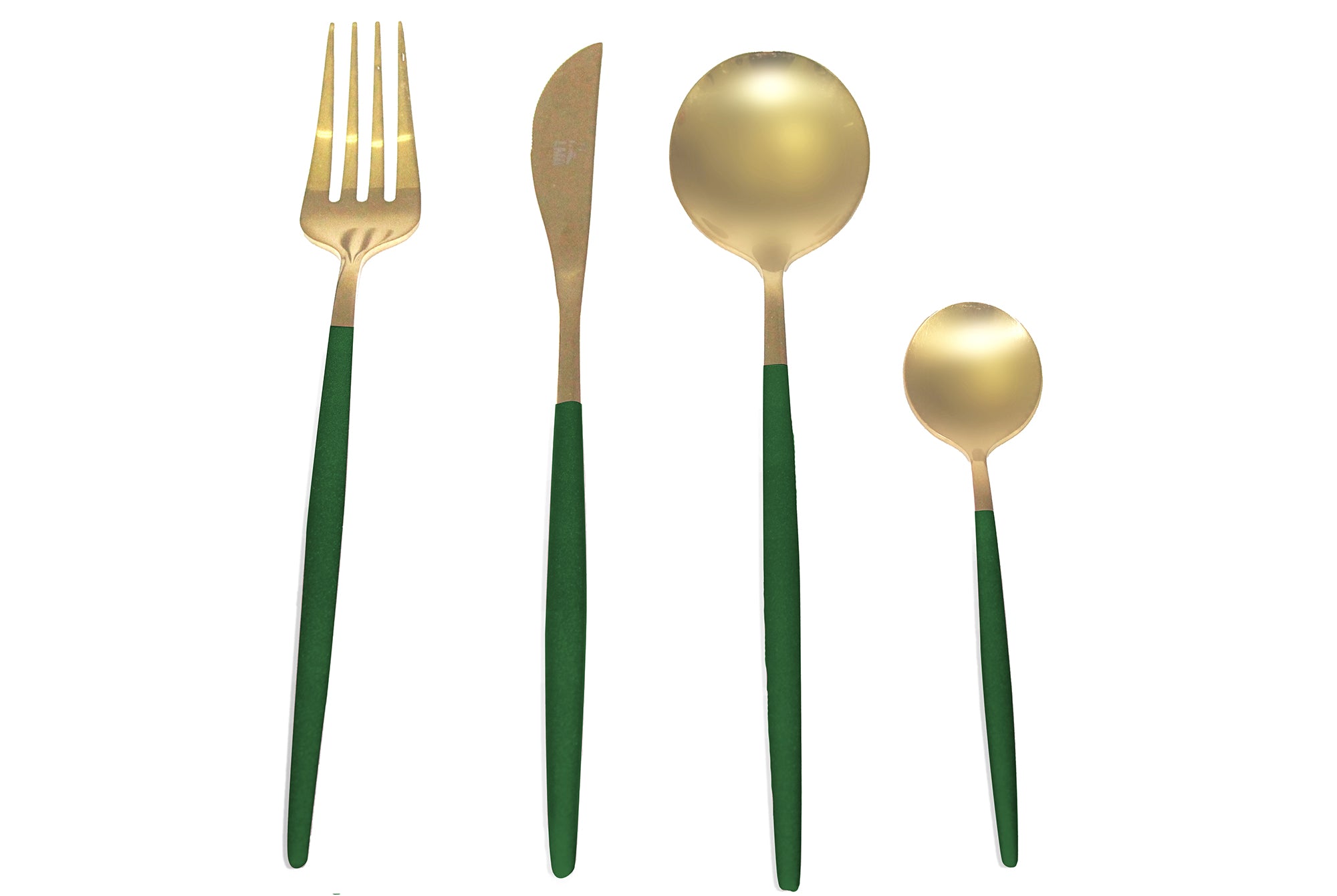 LMA 24 Piece Two-Tone Flatware Set In Elegant Noir Gift Box
