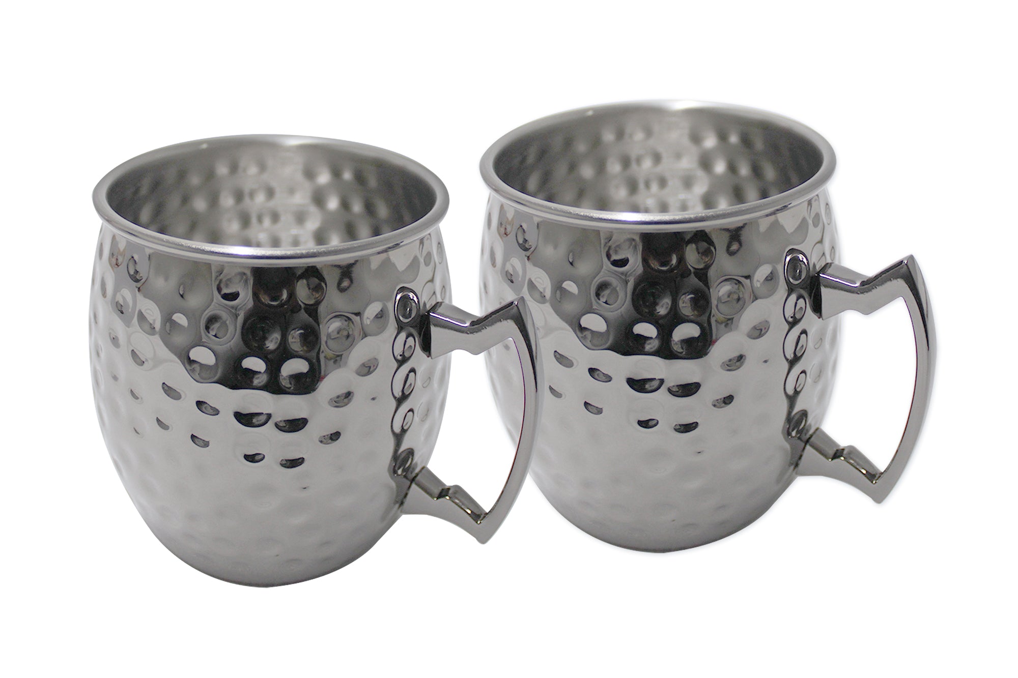 LMA Hammered Stainless Steel Moscow Mule Mug Set - 500ml - 2-Piece