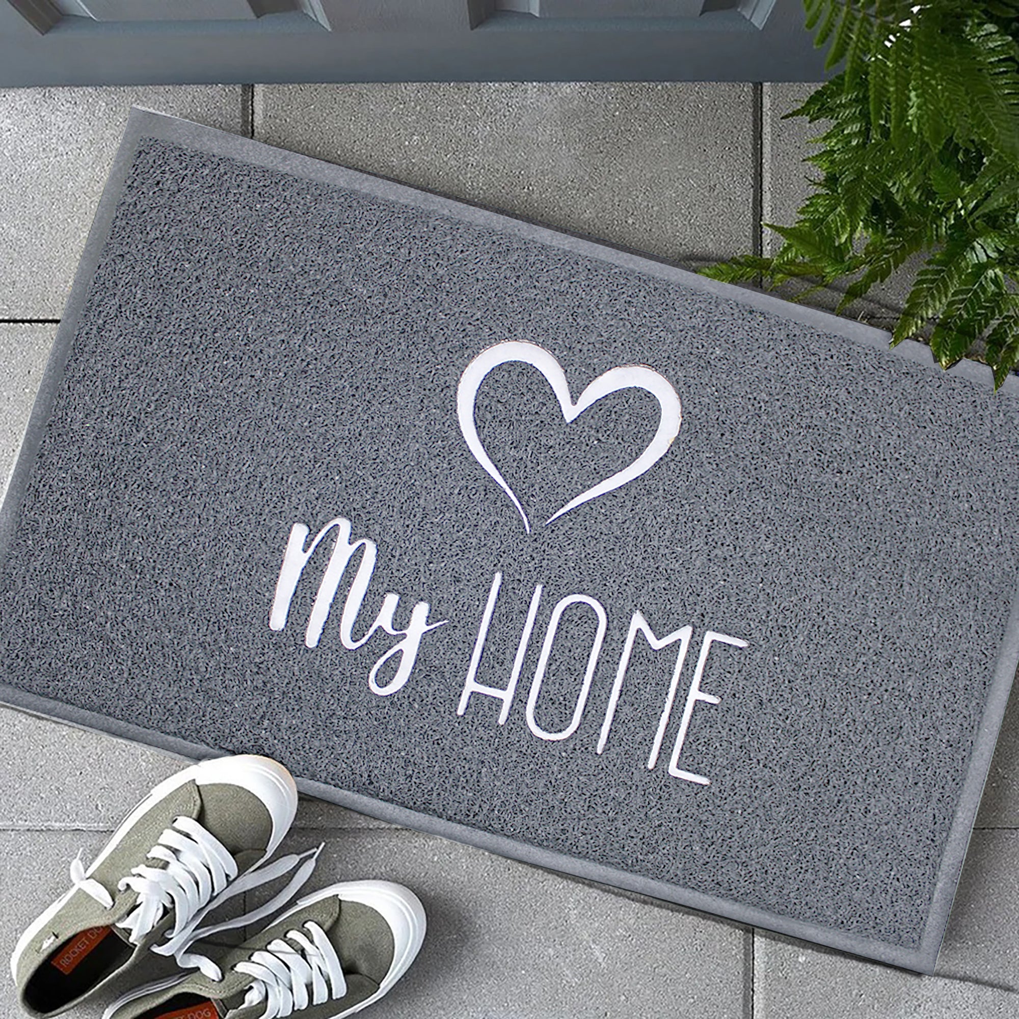 75cmx45cm Washable Synthetic Mesh Floor Mat - Embossed My Home