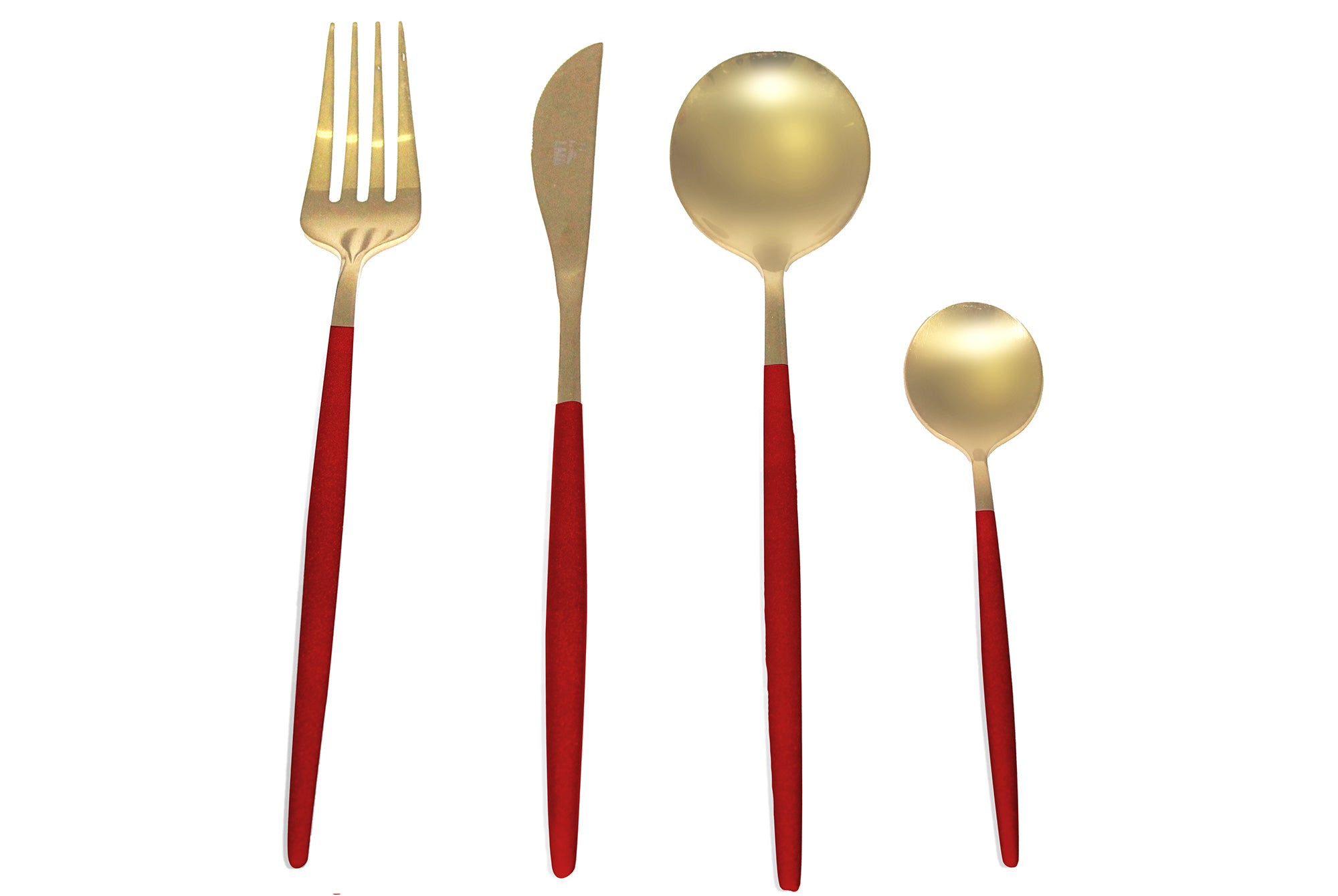 LMA 24 Piece Two-Tone Flatware Set In Elegant Noir Gift Box