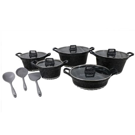 Bosch Regina Die Cast Aluminum Non-Stick 10 Piece Cookware Set & 3 Utensils