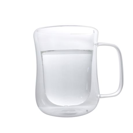 Double Wall Glass Tea Coffee & Cocktail Mug with Handle - 4 Pack