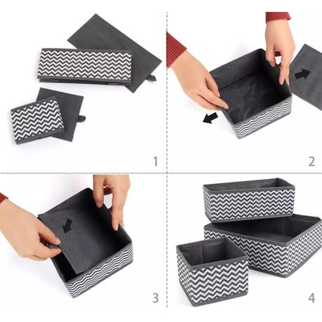 LMA 6 Piece Collapsible Cloth Storage Organizers