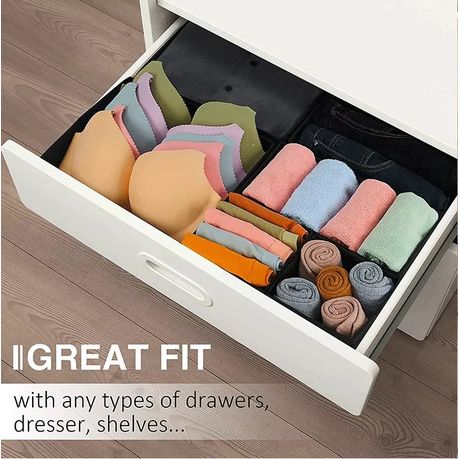 LMA 6 Piece Collapsible Cloth Storage Organizers