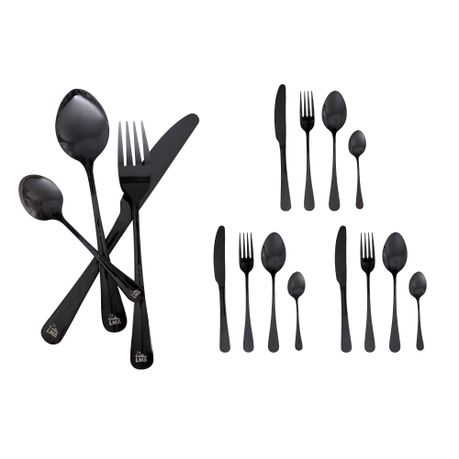 LMA Branded 24 Piece Stainless Steel Loose Cutlery Set