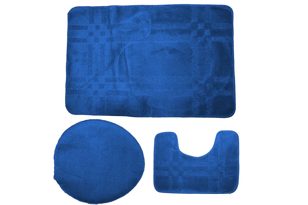 50x80cm 3 Piece Turkish Toilet Cover & Mat Set with PVC Non-Slip Backing