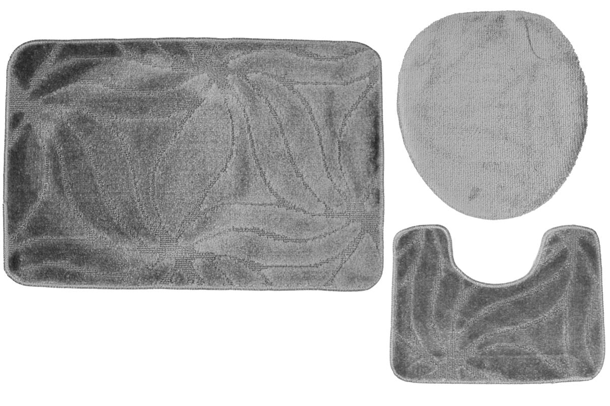50x80cm 3 Piece Turkish Toilet Cover & Mat Set with PVC Non-Slip Backing